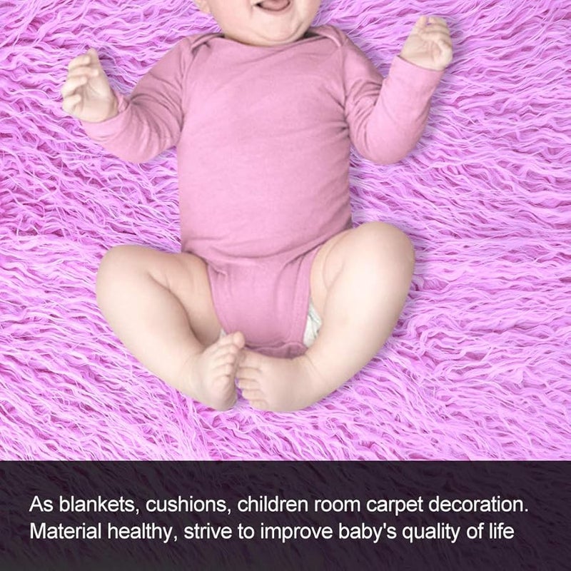 Purple Soft Acrylic Baby Photography Blanket Newborn Photo Prop - Image 5